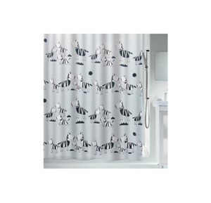 Rideau de douche - Spirella - Goldfish - 180x200cm - PVC Transparent - Orange - Maison